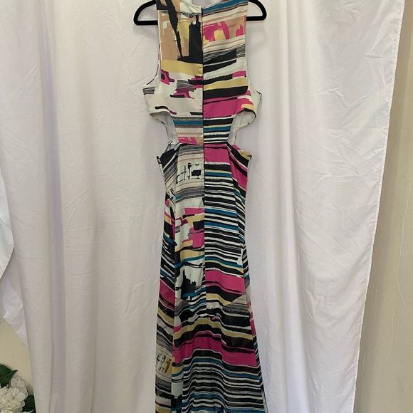 Espaco Fashion stunning full length dress abstract cut outs mesh detail, size M - Picture 8 of 11